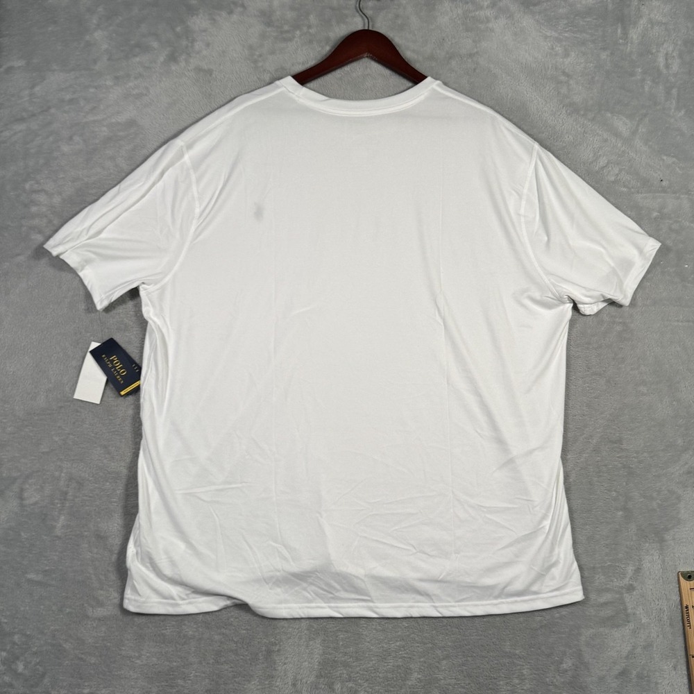Polo Ralph Lauren Shirt Mens 2XB 2XL Big White Performance Pony Crewneck Tee - Picture 9 of 10